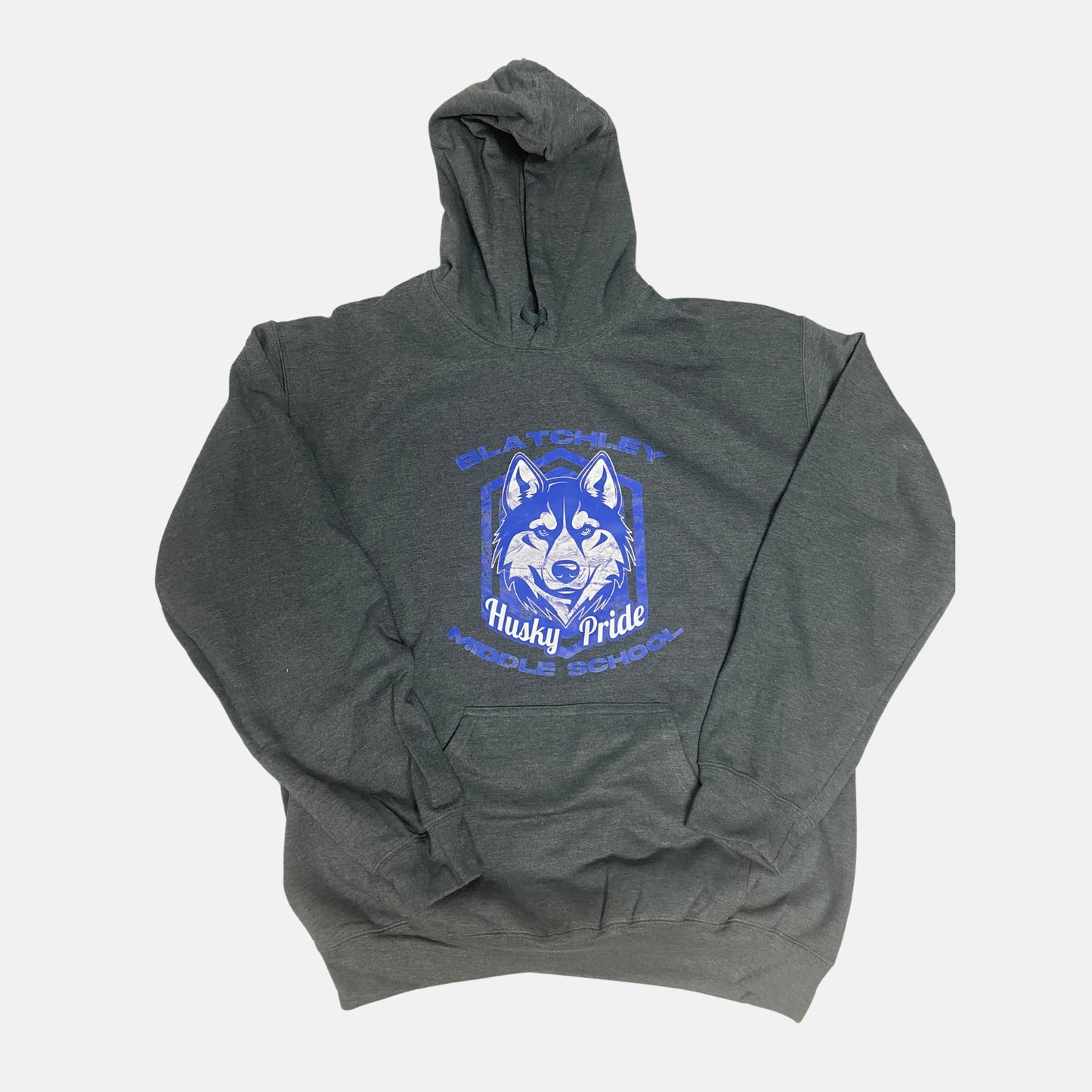 Blatchley Middle School - Dark Heather Husky Pride Hoodie - Adult