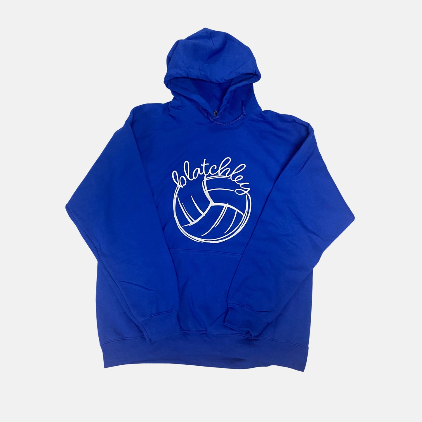 Blatchley Middle School - Blue Volleyball Themed Hoodie - Adult