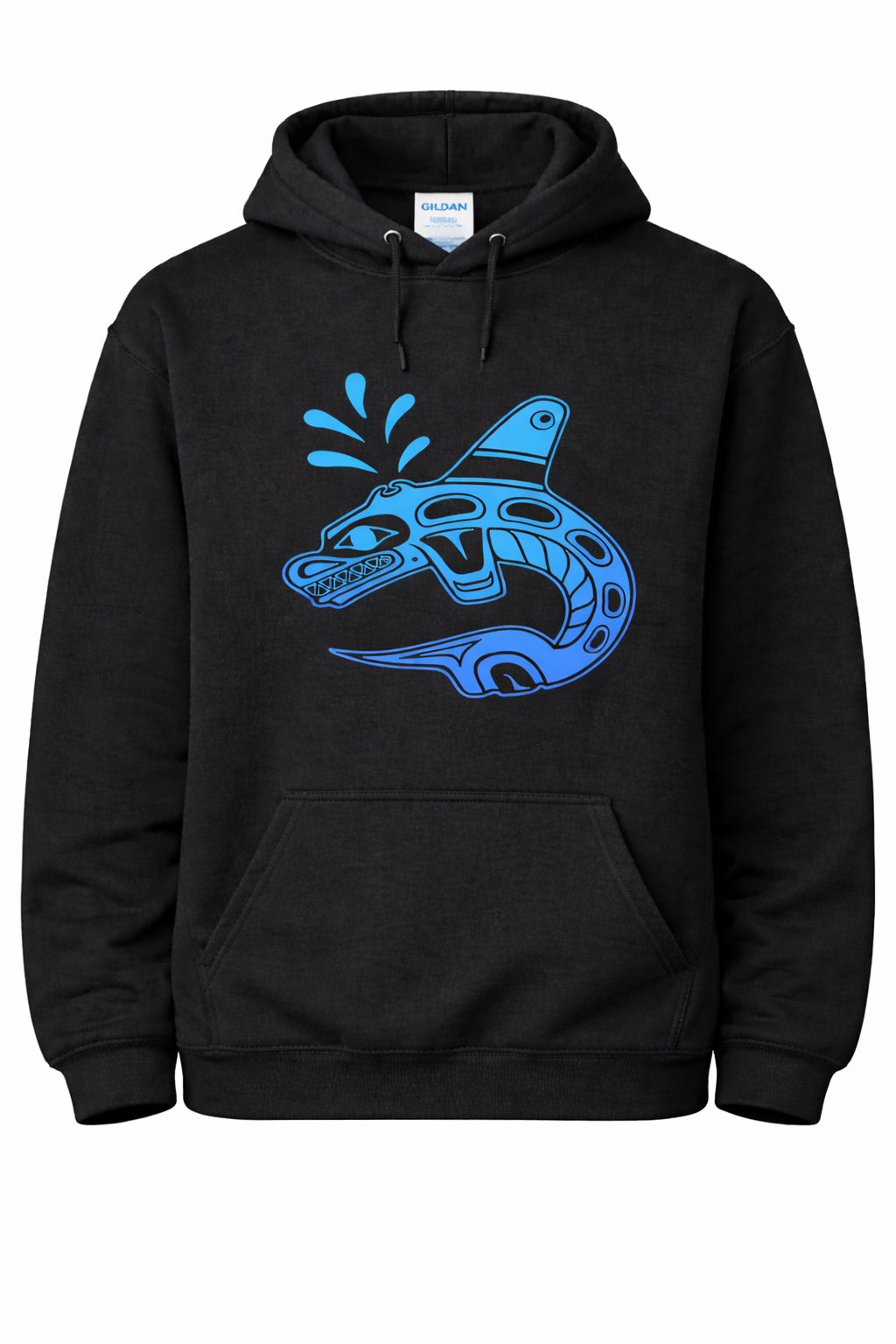 KGH Blue Gradient Black Hoodie - KIDS SIZES