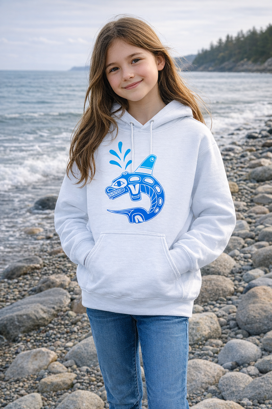 KGH Blue Gradient White Hoodie - YOUTH SIZES