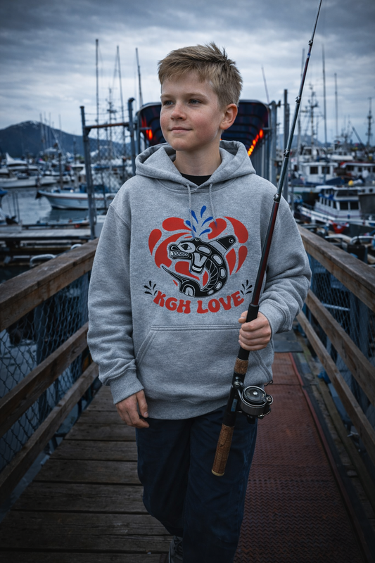 KGH Love Logo Sport Grey Hoodie - YOUTH SIZES