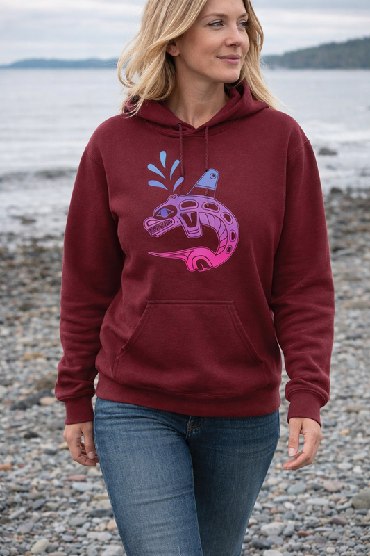 KGH Pink Gradient Maroon Hoodie - ADULT SIZES