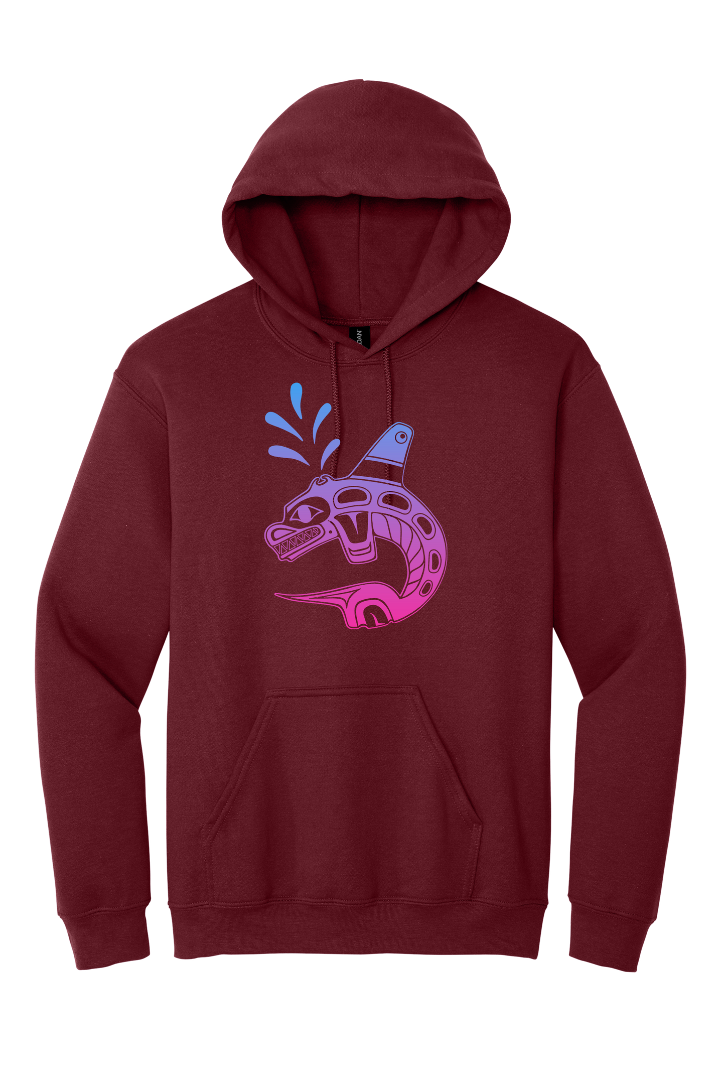 KGH Pink Gradient Maroon Hoodie - YOUTH SIZES