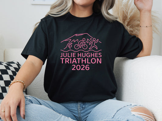 Julie Hughes Triathlon Black Tees - Adult